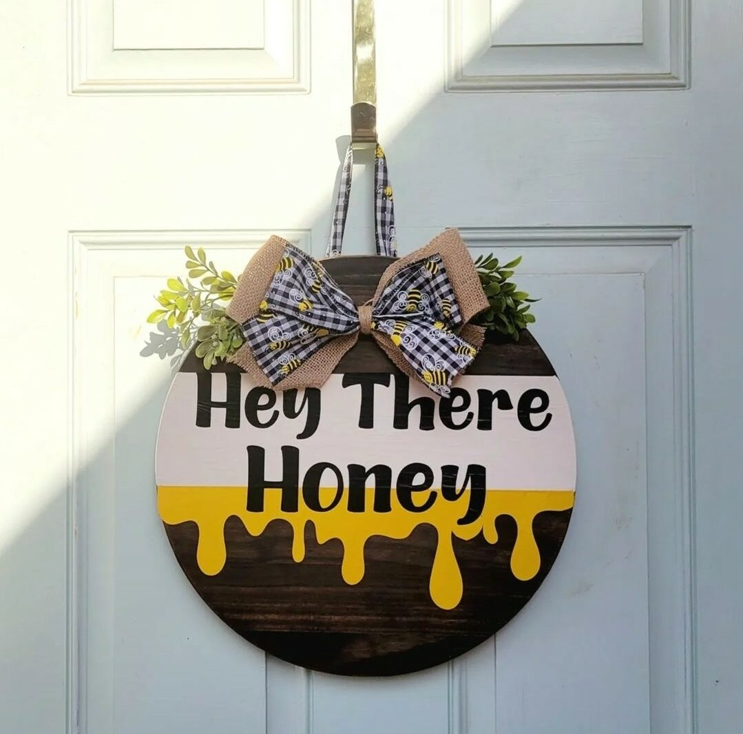 Hey There Honey Bee Door Hanger