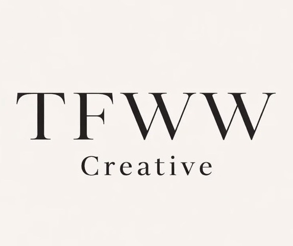 Text displaying 'TFWW' above the word 'Creative' on a plain background.