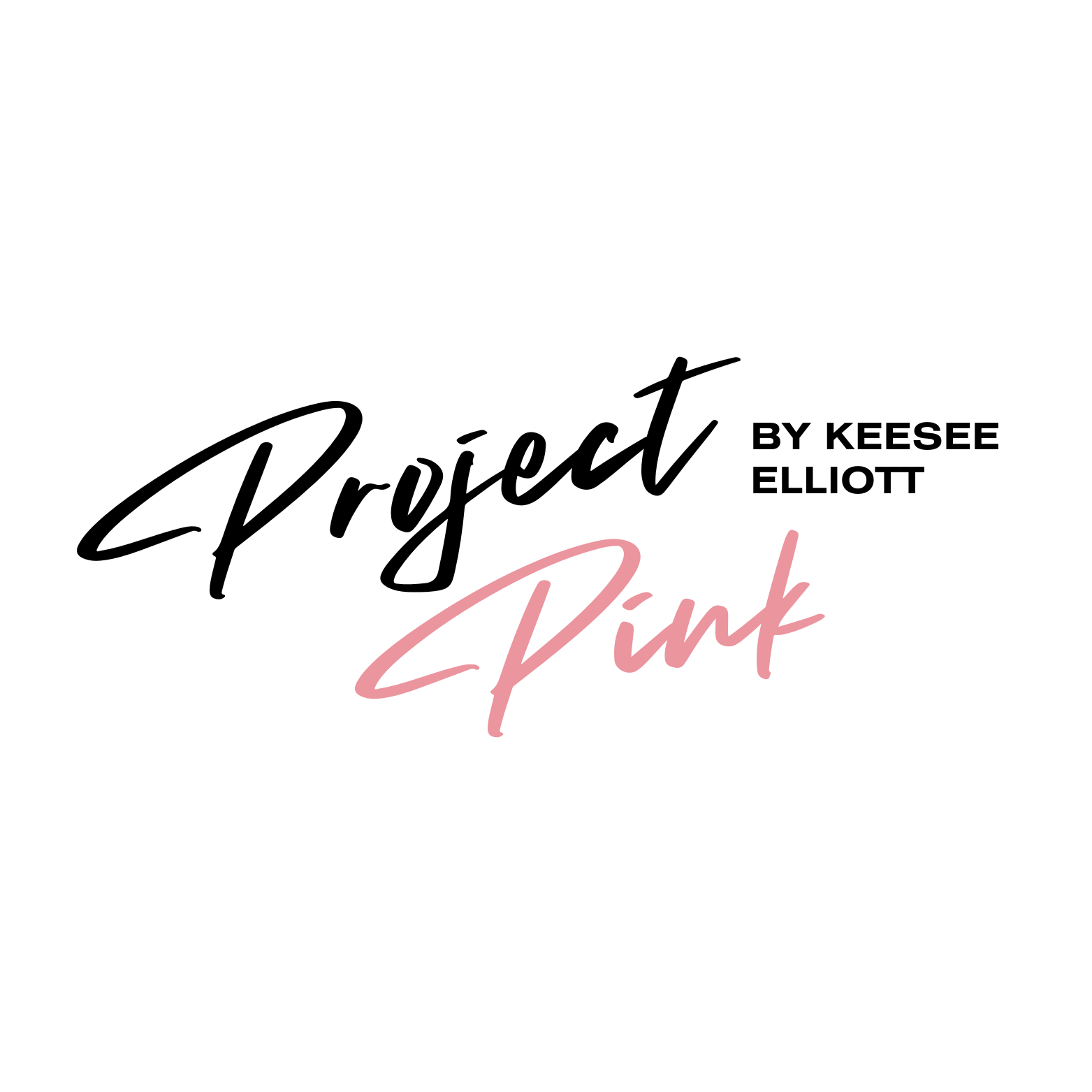 Black background with the word 'Pink' written in pink cursive font.