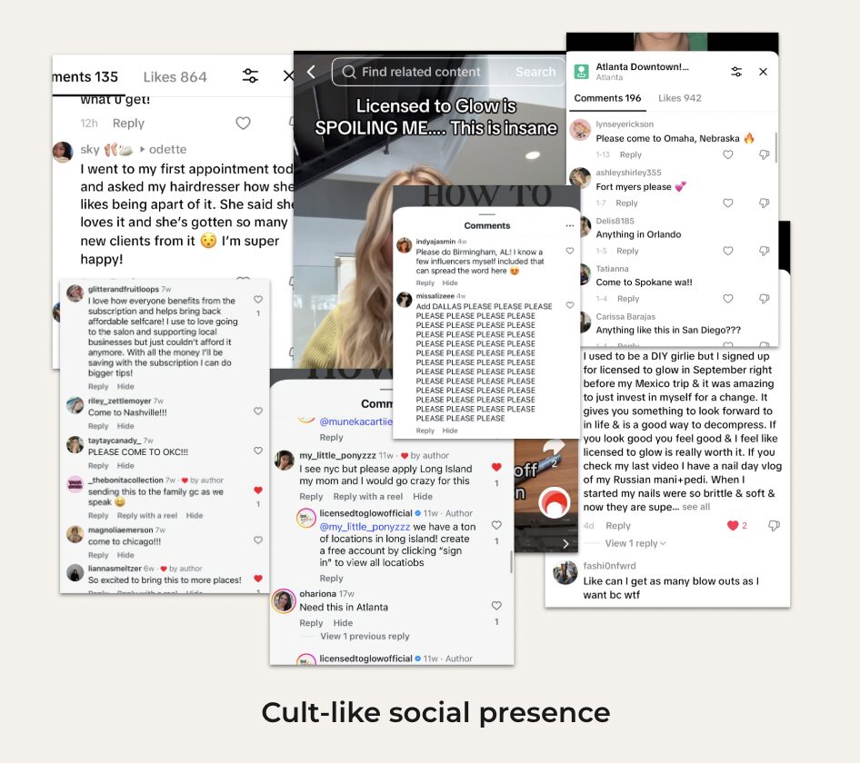 Screenshots of social media posts and comments with various text and images, overlapping each other, creating a cluttered appearance.