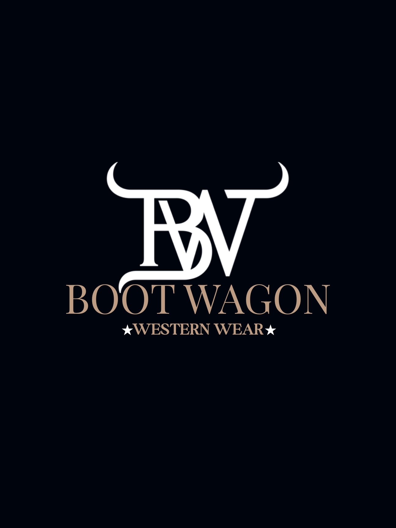 Logo with stylized letters 'TBW' and text 'BOOT WAGON' and 'WESTERN WEAR' on black background.