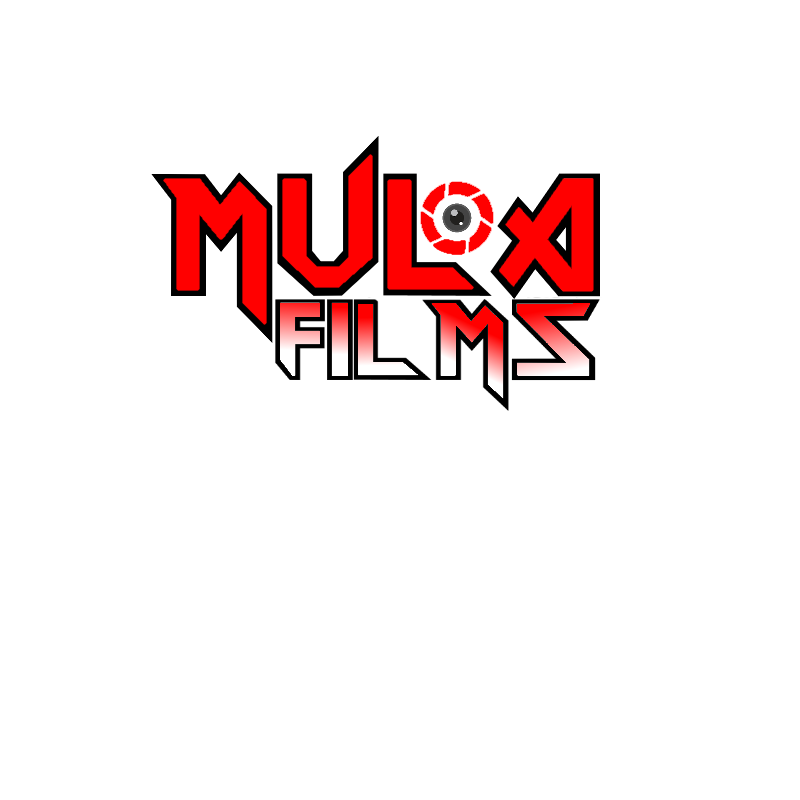 Logo with red and white text reading 'MULA FILMS' and a camera lens icon, on a black background.