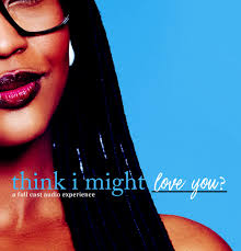 Close-up of a woman with glasses and dark hair against a blue background, smiling slightly, with text about a radio show.