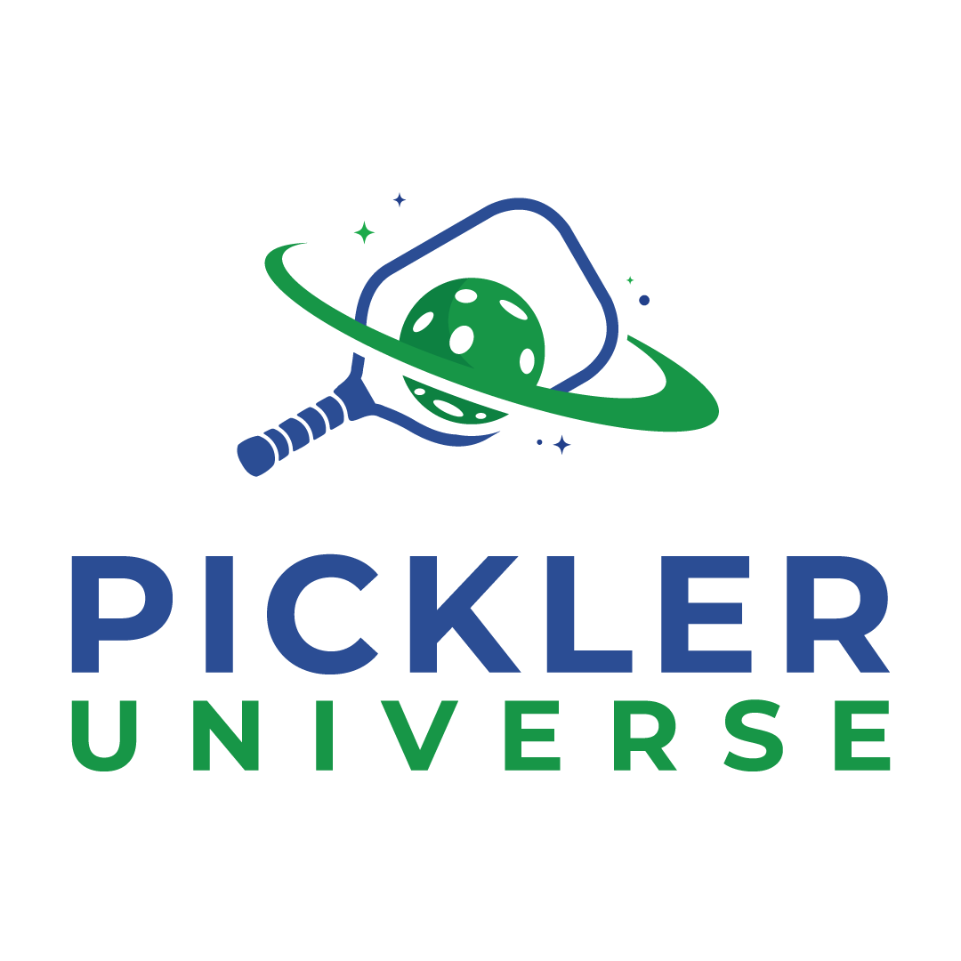 Logo with a planet, ring, and telescope, with text 'PICKLER UNIVERSE' in blue and green.